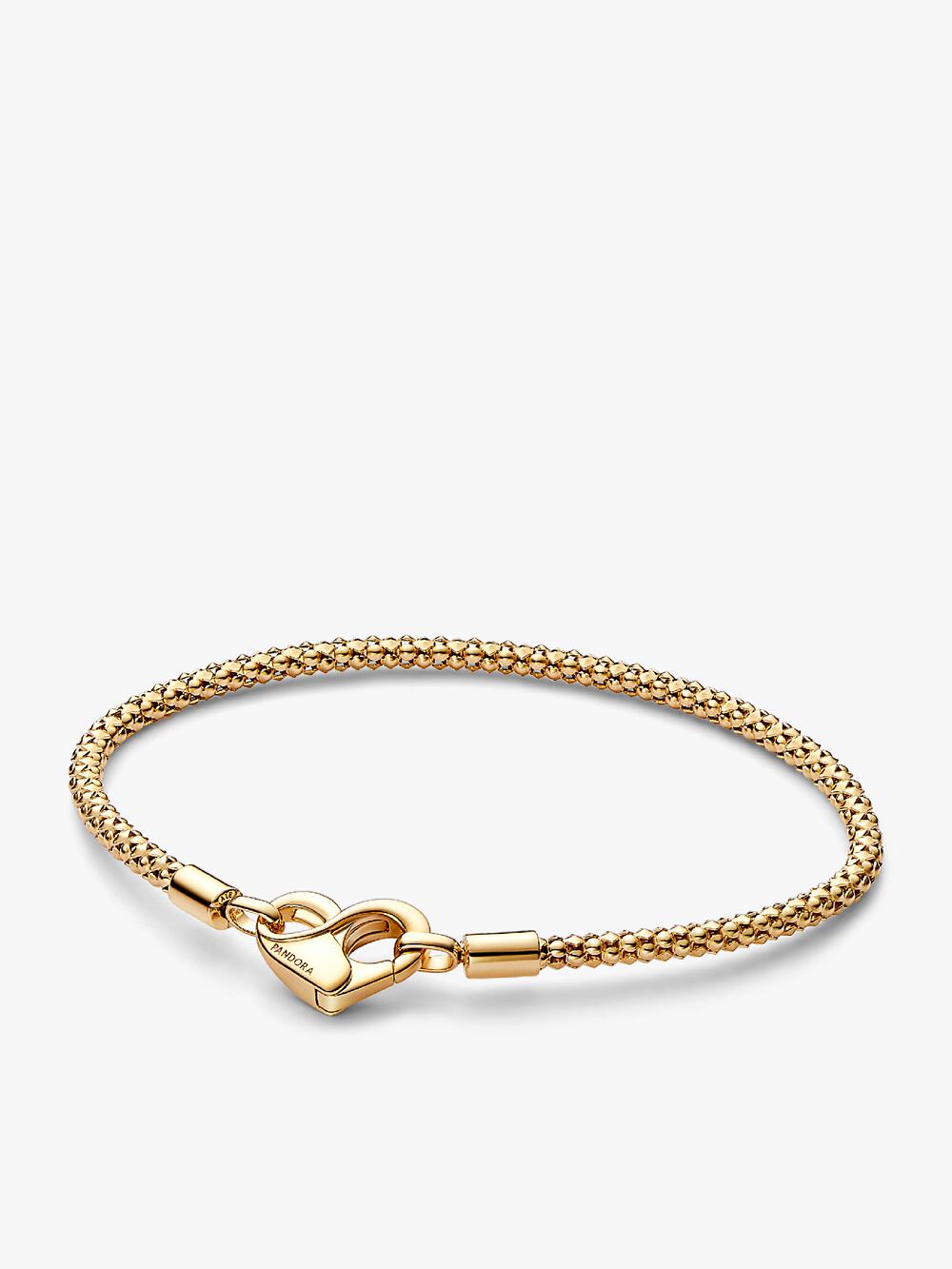 Sparkling Infinity Heart Clasp Snake Chain Bracelet